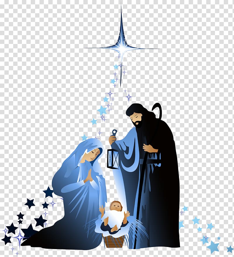 The Nativity scene illustration, Holy Family Nativity of Jesus Nativity scene Christmas, Christian material transparent background PNG clipart