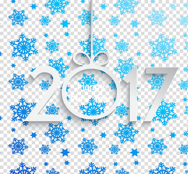 Blue Snowflake, Gradient blue snowflake background 2017 transparent background PNG clipart