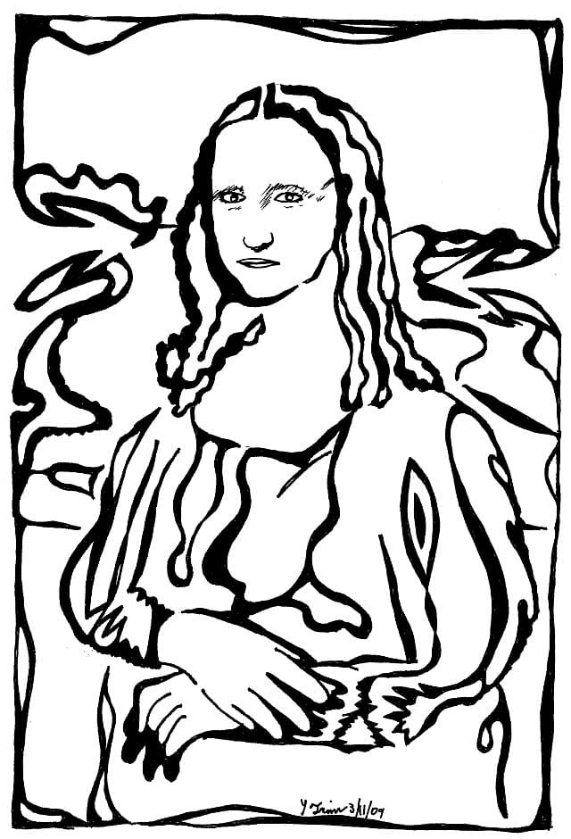 Isleworth Mona Lisa Drawing Portrait , Black And White Mona Lisa transparent background PNG clipart
