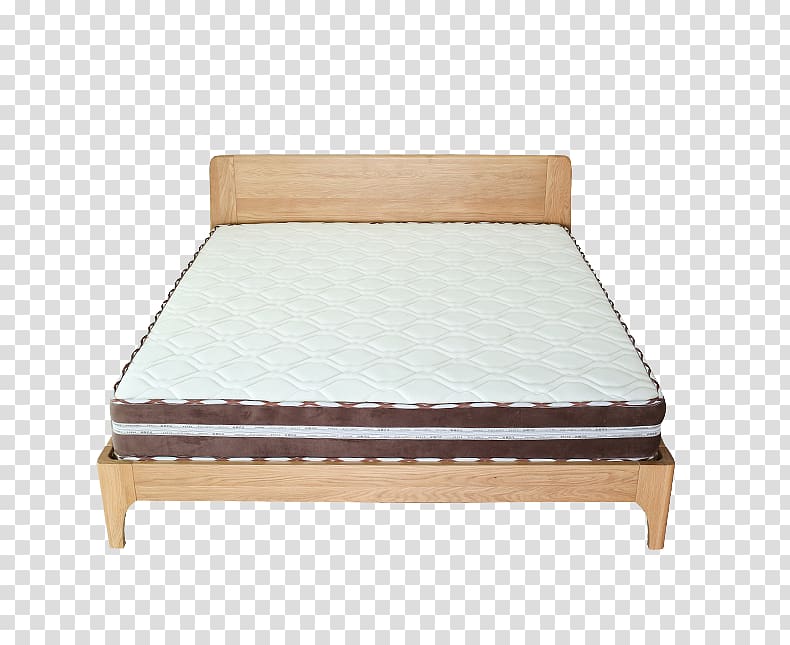 Bed frame Mattress Latex, Double bed high box mattress material transparent background PNG clipart
