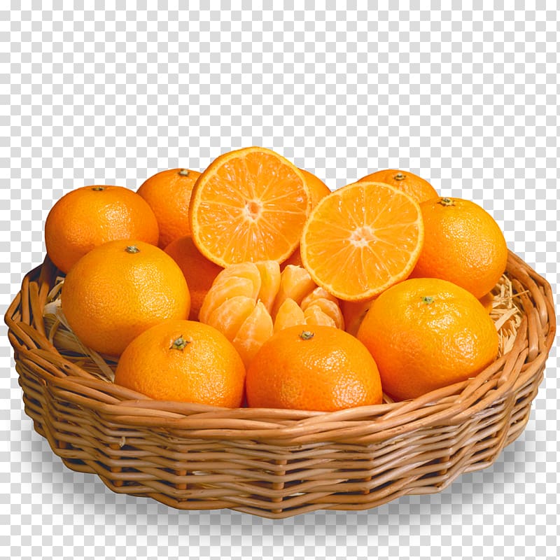 Orange Gift basket Fruit, Orange transparent background PNG clipart
