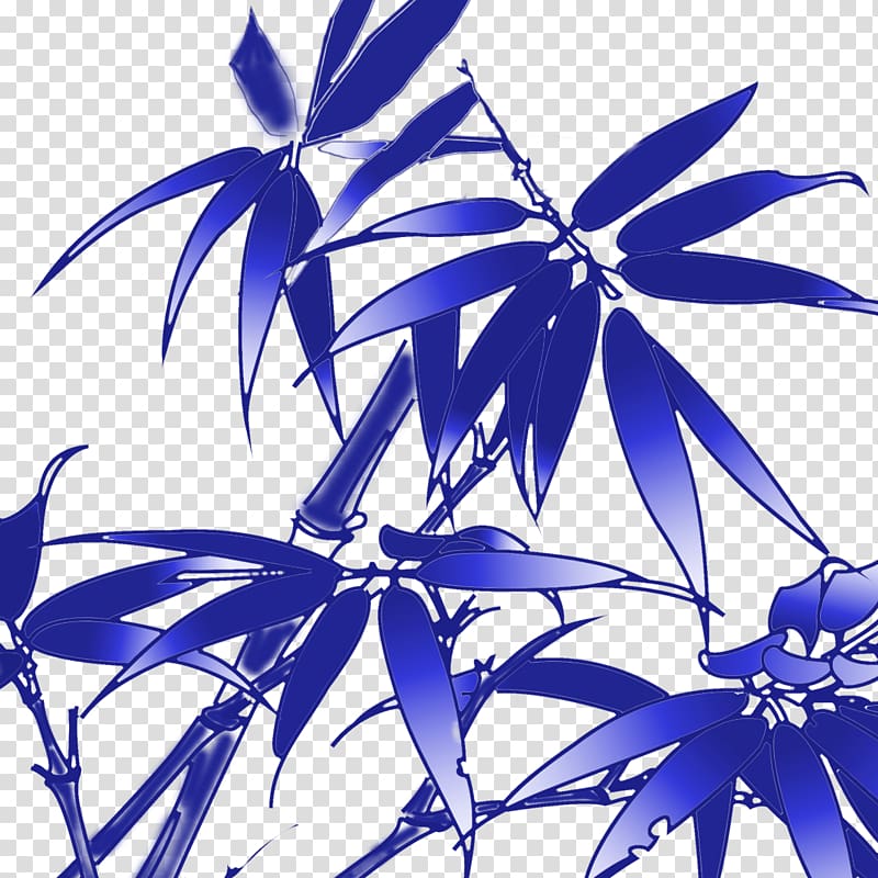 Blue Computer file, Blue Bamboo transparent background PNG clipart