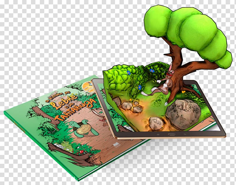 The Tortoise and the Hare La Fontaine\'s Fables Book Augmented reality, book transparent background PNG clipart