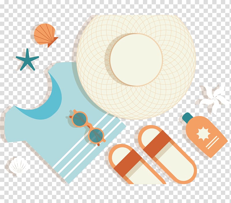 Beach Summer vacation, hat transparent background PNG clipart