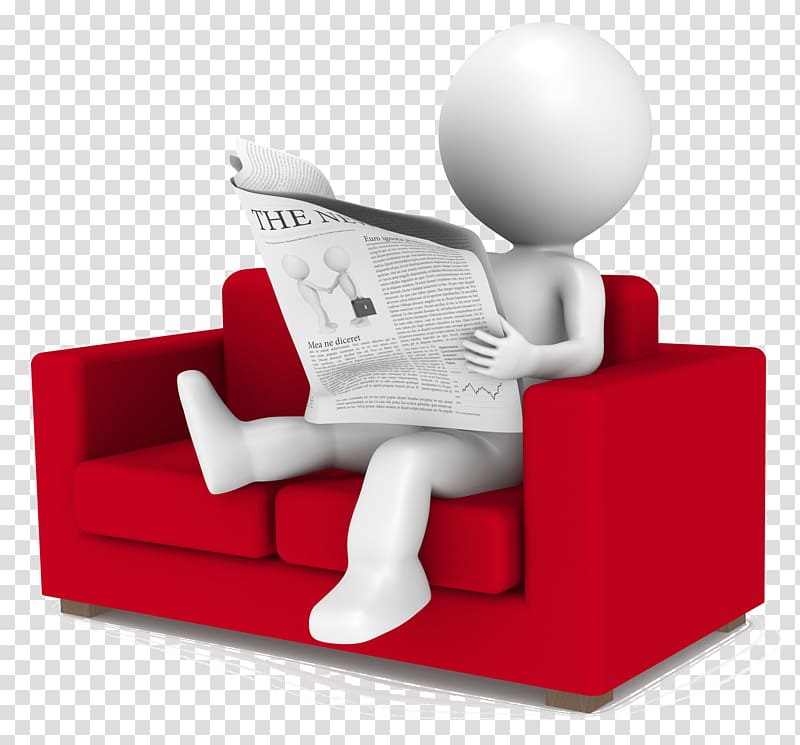 Newspaper, Old Couch transparent background PNG clipart