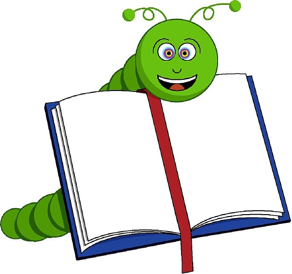 Reading Free content Book , Cute Bookworm transparent background PNG clipart