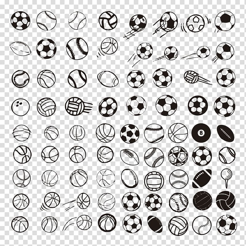 Sport Ball game Icon, Hand-painted ball element transparent background PNG clipart
