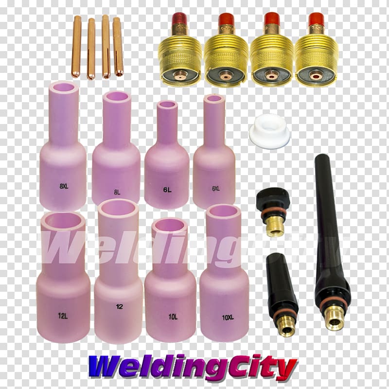 WeldingCity TIG Welding Large Gas Lens Accessory Kit Regular/Cup (Long)-Collet-Gas Lens-Gasket-Back Cap 0.020