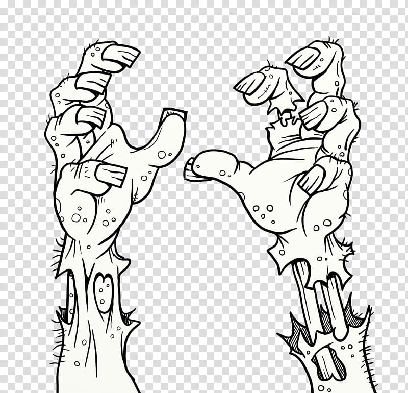 Finger Homo sapiens Drawing Line art , tombstone with zombie hand transparent background PNG clipart