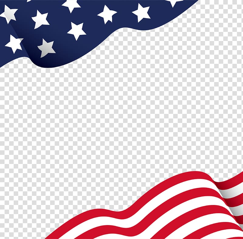 Flag of the United States Independence Day, American flag borders, USA flag transparent background PNG clipart