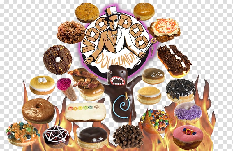 Donuts Voodoo Doughnut Fritter Bakery Torte, event title transparent background PNG clipart