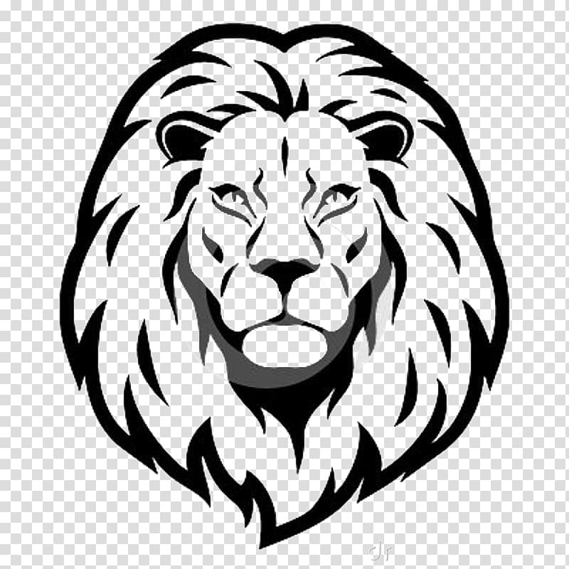 rose black and white clipart lion