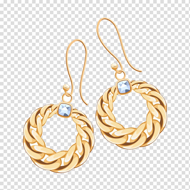 Earring Jewellery Diamond Gold, Gold Jewelry Rings transparent background PNG clipart