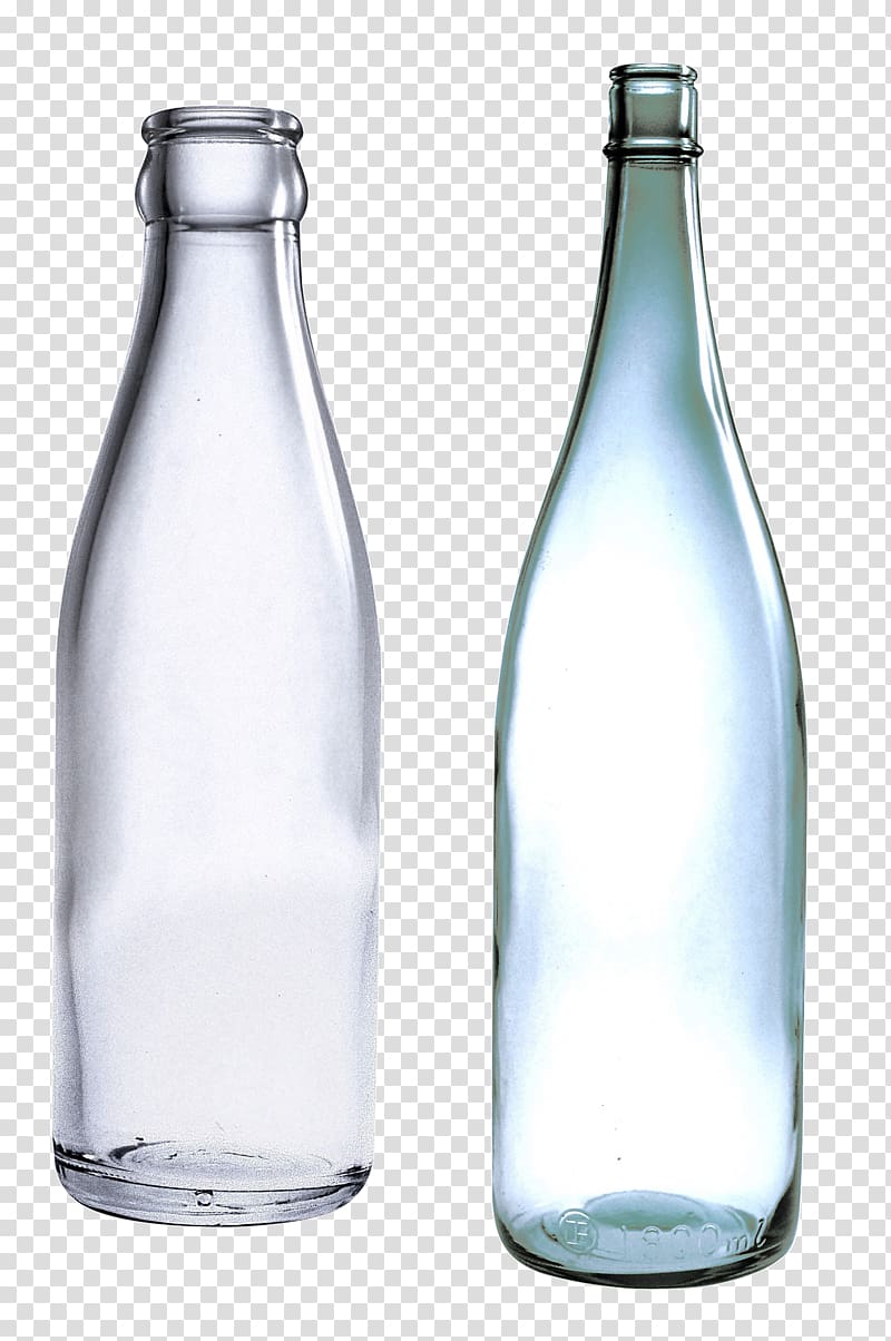two clear glass bottles, Bottle Icon Computer file, empty glass bottles transparent background PNG clipart