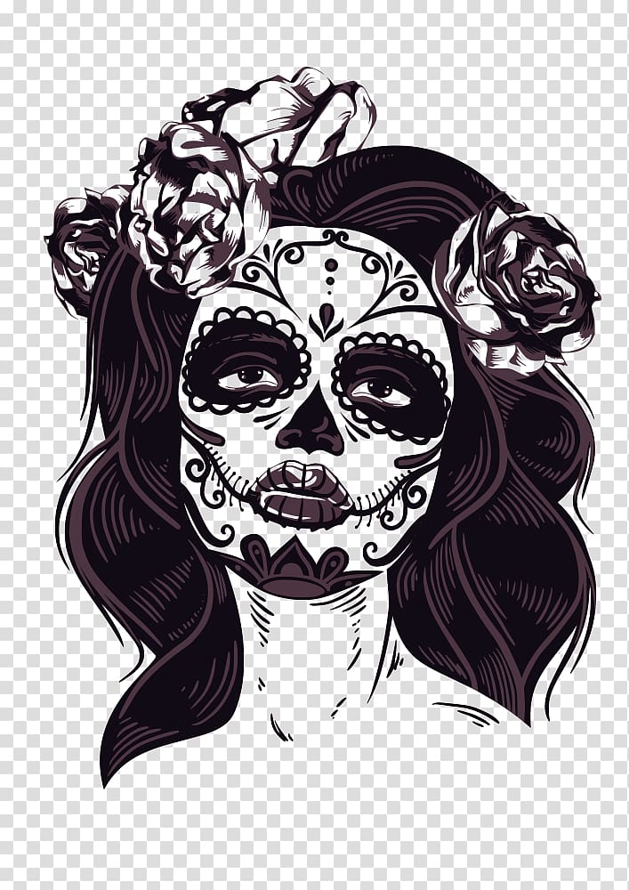 La Calavera Catrina , Anarchy transparent background PNG clipart