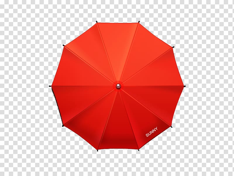 red Sunny umbrella illustration, Umbrella Red, Red umbrella top transparent background PNG clipart