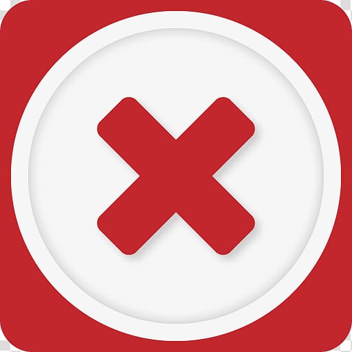 Red X logo, Jingjinji Check mark Error, Red Error transparent background PNG  clipart