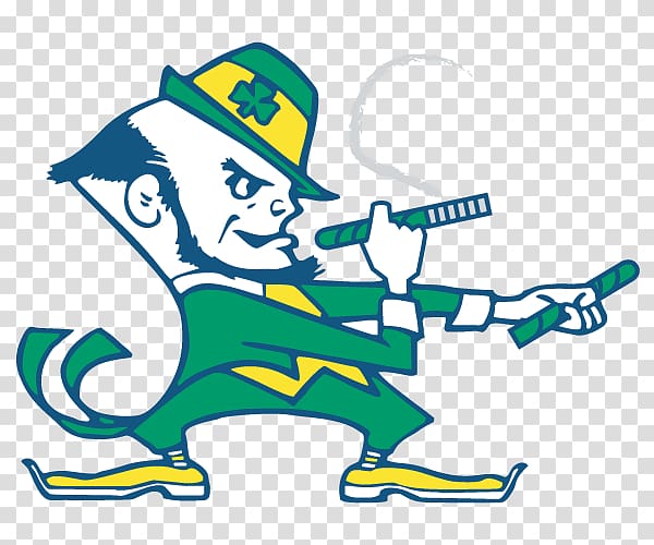 Notre Dame Fighting Irish football Decal Bumper sticker Leprechaun, Leprechaun Party transparent background PNG clipart