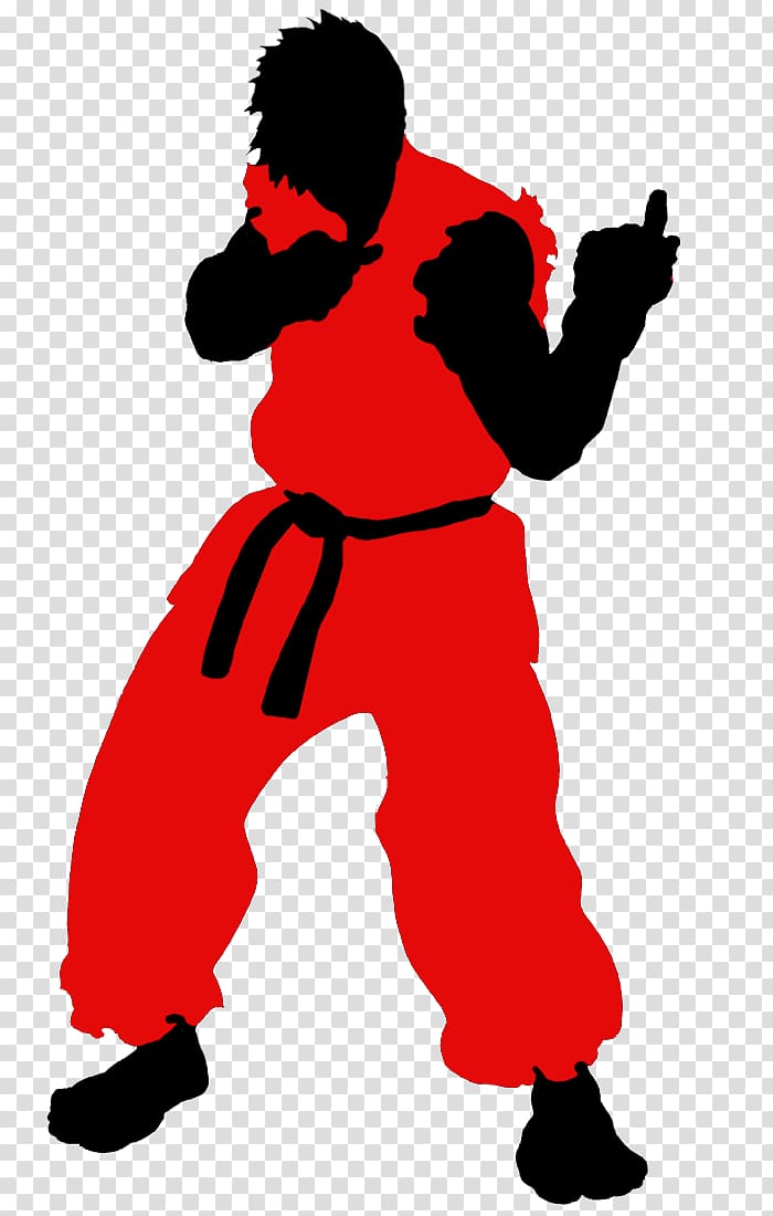 Street Fighter IV Street Fighter III: 3rd Strike Ken Masters Street Fighter II: The World Warrior, Fighter Silhouette transparent background PNG clipart