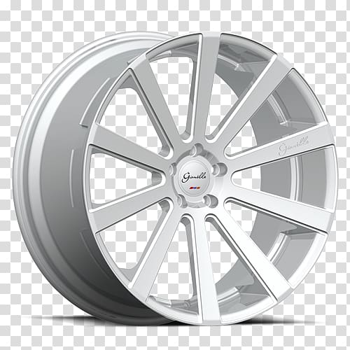 Alloy wheel Silver Custom wheel Machining, silver transparent background PNG clipart