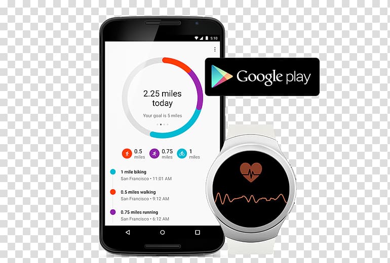 Smartphone Google Fit Activity tracker Wear OS, smartphone transparent background PNG clipart