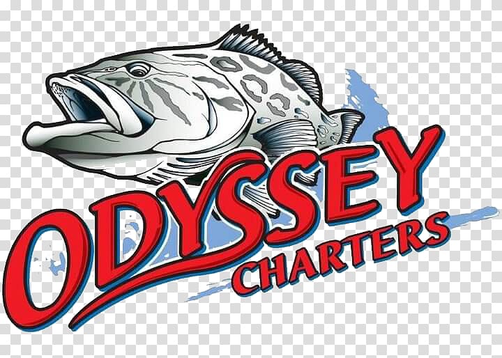 Odyssey Fishing Charters Logo Recreational boat fishing, clean up crew transparent background PNG clipart