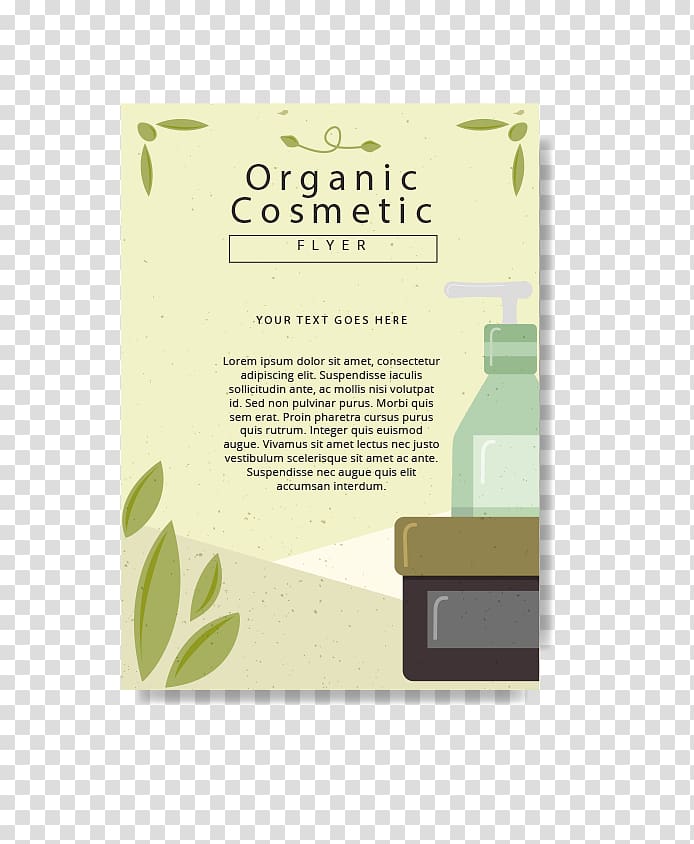 Flyer Cosmetics Natural skin care Icon, Vintage Flyer organic cosmetics transparent background PNG clipart