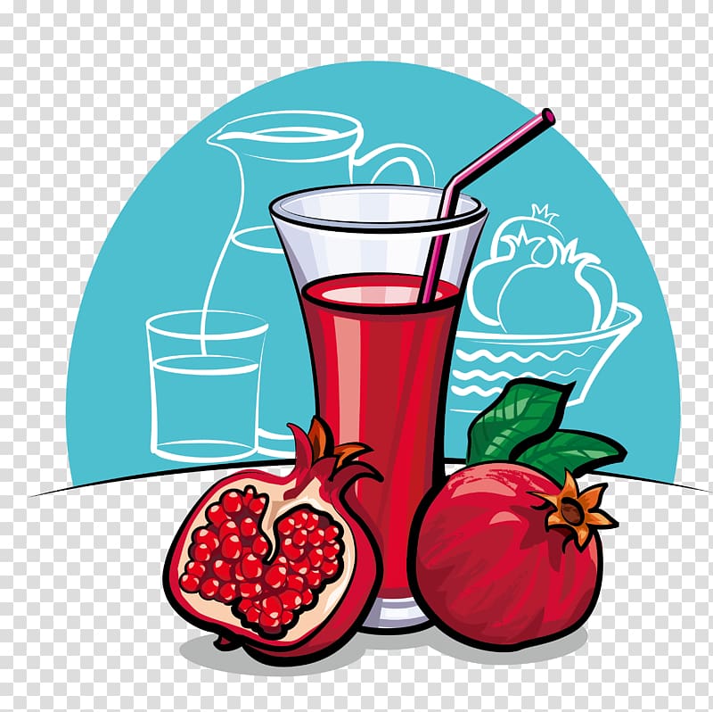 Pomegranate juice , Cartoon pomegranate juice transparent background PNG clipart