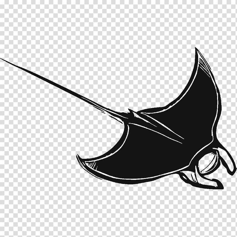 Giant oceanic manta ray Sticker Batoids Fish, lung ray transparent background PNG clipart