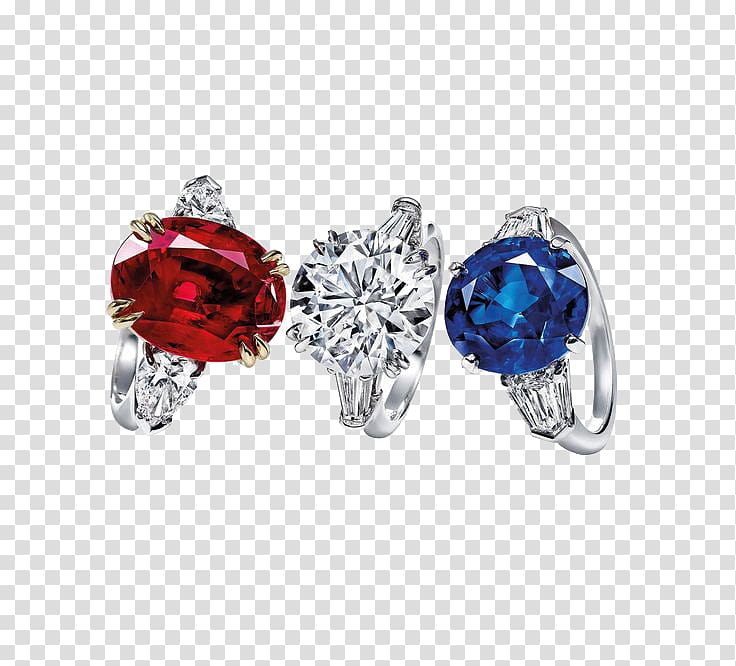 Ring Gemstone Diamond Jewellery Ruby, Product physical Ruby Sapphire and Diamond Ring transparent background PNG clipart