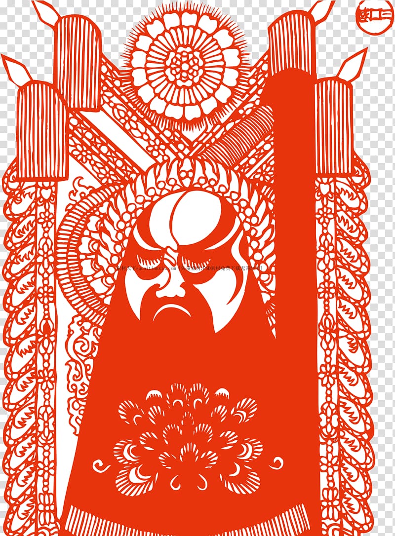 China Chinese paper cutting Peking opera Papercutting, Facebook transparent background PNG clipart