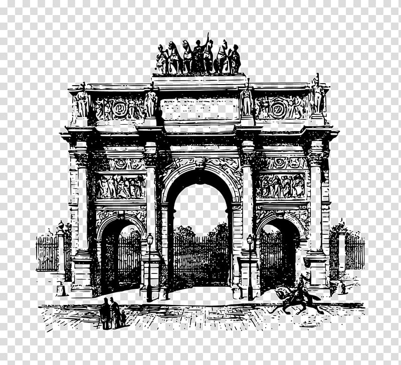 Arc de Triomphe du Carrousel, Arc de Triomphe sketch artwork transparent background PNG clipart