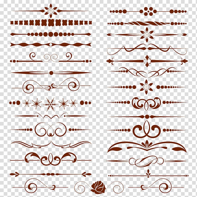 Ornament Line art, Two-dimensional line transparent background PNG clipart