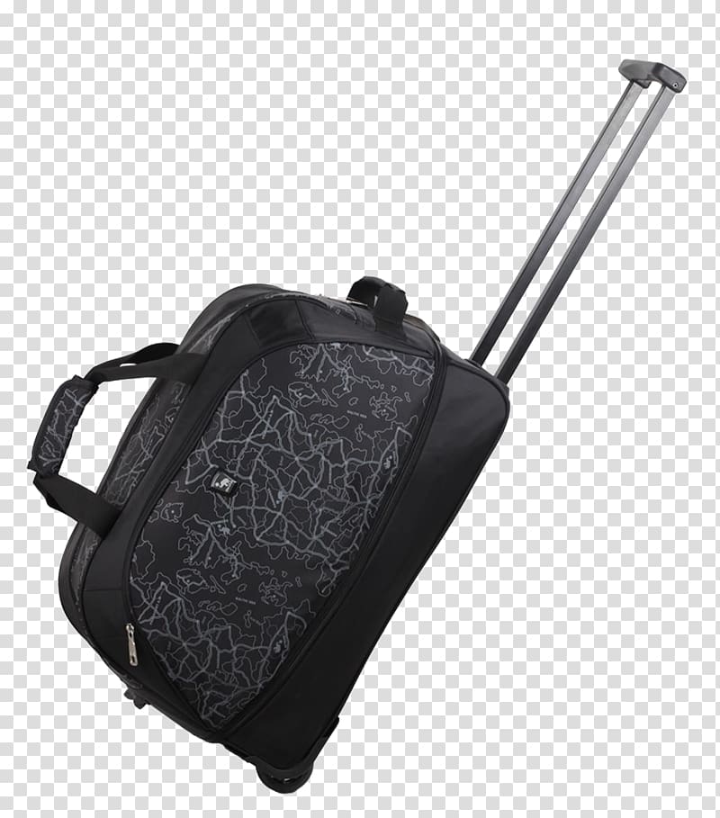 Suitcase Baggage Duffel bag Trolley, Black travel bag transparent background PNG clipart