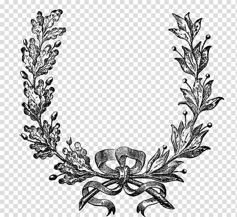 Wreath , engraving transparent background PNG clipart