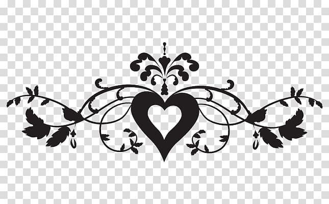 Right border of heart , filigree transparent background PNG clipart