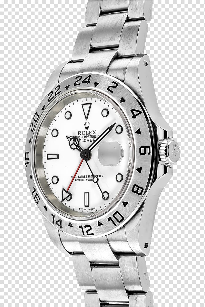 Watch strap Rolex Steel Silver, watch transparent background PNG clipart