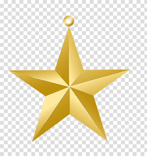 gold star digital art, Gold Star Christmas Ornament transparent background PNG clipart
