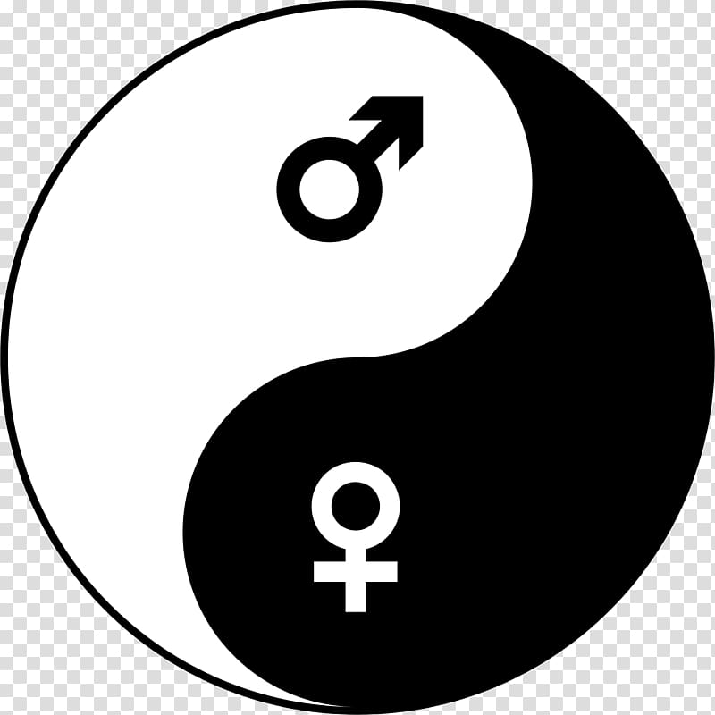 Yin and yang Gender symbol Female , yin yang transparent background PNG clipart