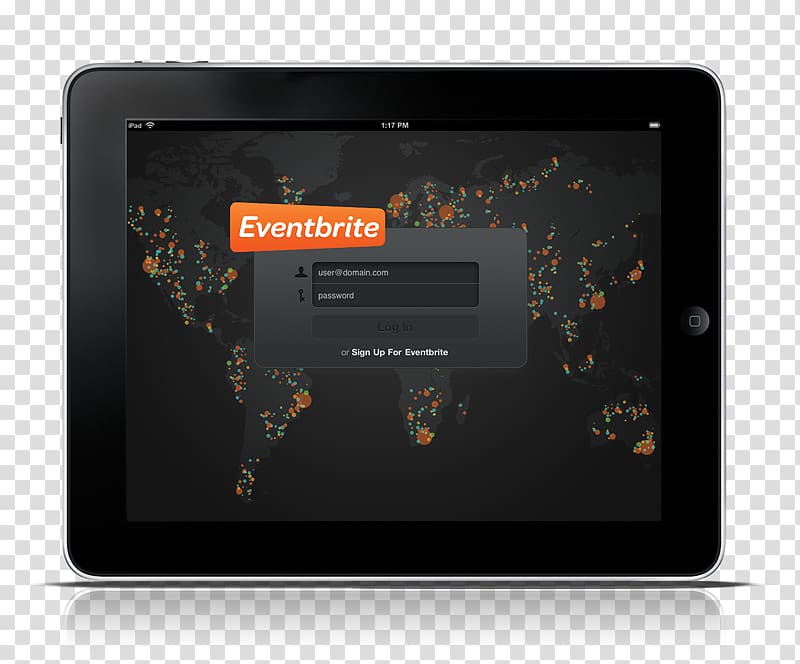 Eventbrite Login iPad, design transparent background PNG clipart