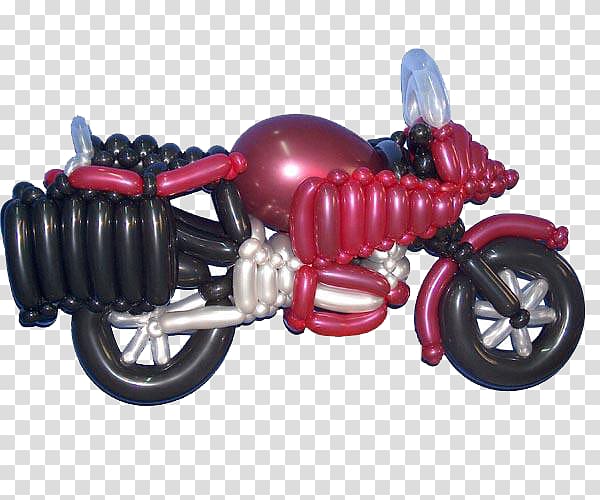 Motorcycle accessories Red Vehicle Balloon, Black and red balloon motorcycle transparent background PNG clipart