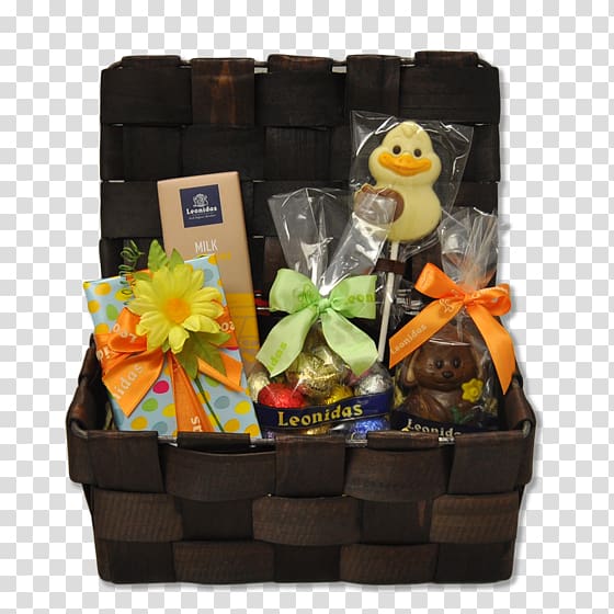 Food Gift Baskets Hamper Easter basket, Candy basket transparent background PNG clipart