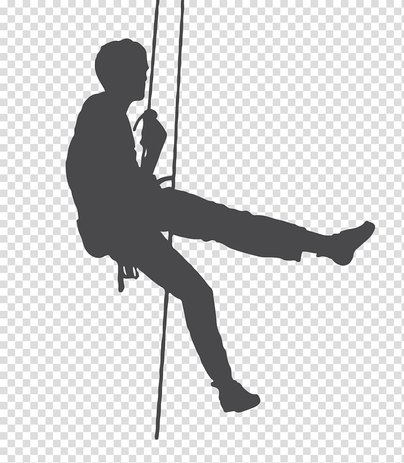 Silhouette Tree climbing Mountaineering Sport, Silhouette transparent background PNG clipart