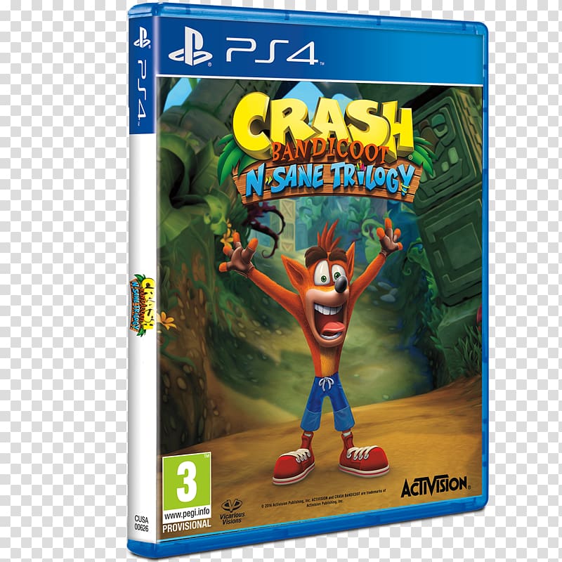 Crash Bandicoot N. Sane Trilogy PlayStation 4 Video game, Playstation transparent background PNG clipart