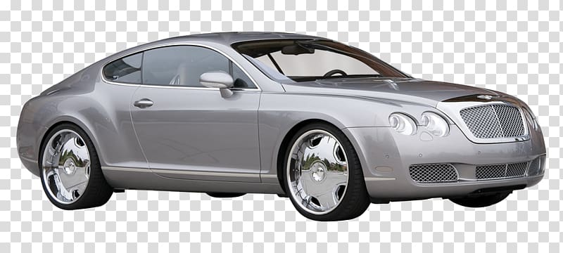 gray Bentley Continental coupe, Continental Gt Bentley transparent background PNG clipart