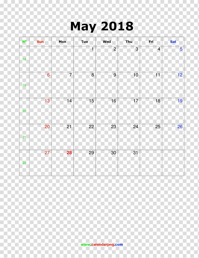 Calendar May January February, 2018 calendar transparent background PNG clipart