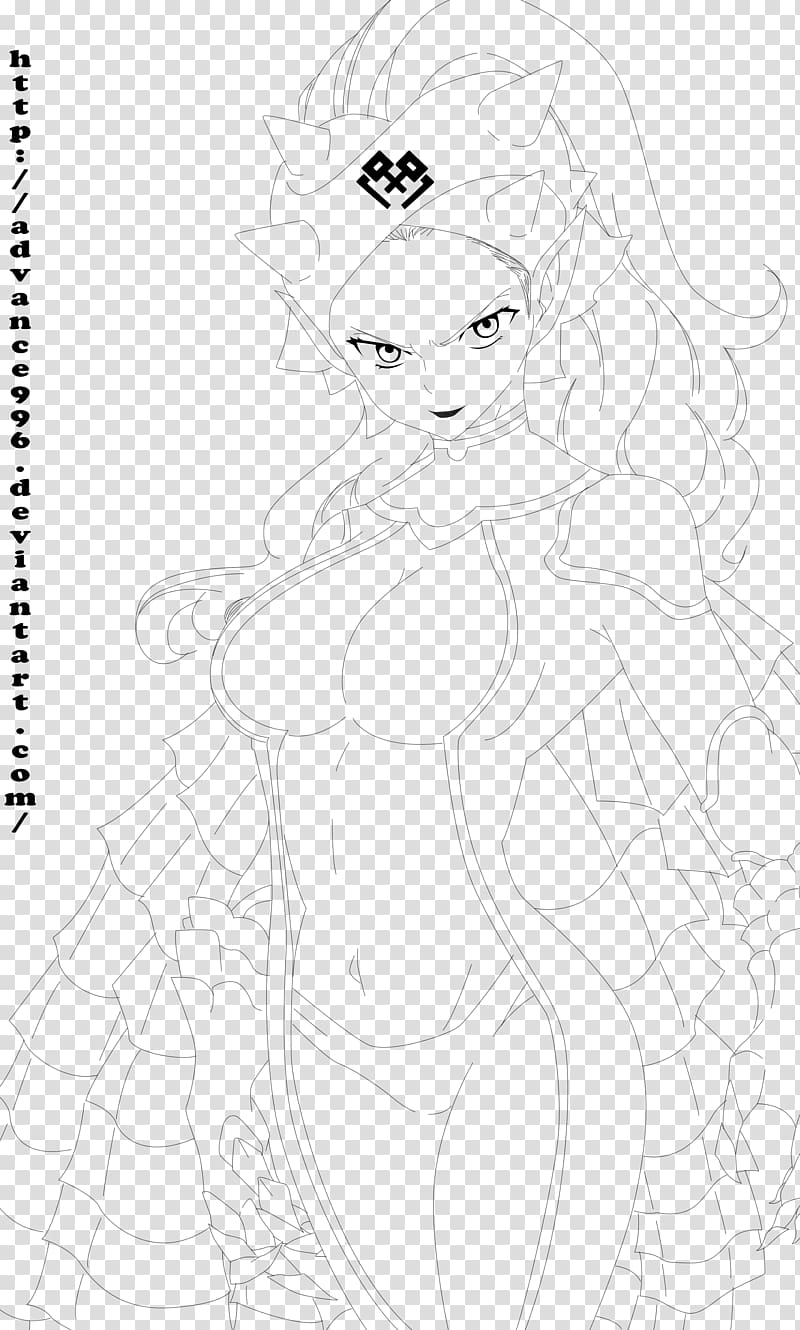 Drawing Line art Cartoon Sketch, Mirajane transparent background PNG clipart