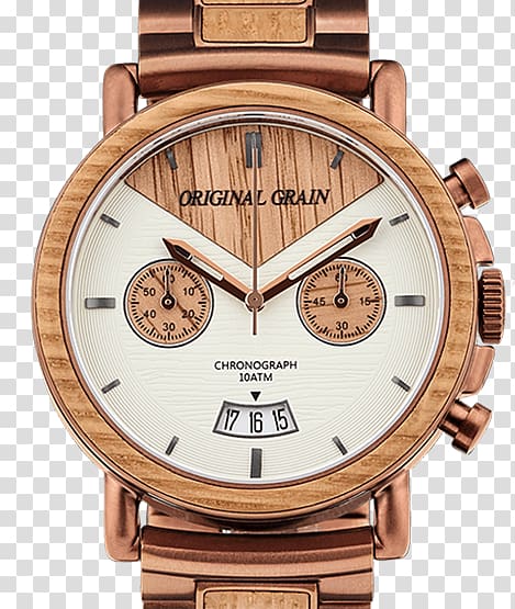 Bourbon whiskey Original Grain Watches The Barrel Chronograph, barrel wood transparent background PNG clipart