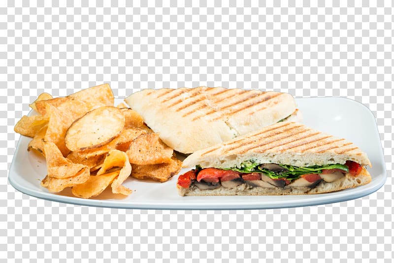 Breakfast sandwich Panini Toast Fast food Ciabatta, smoked sliced pork transparent background PNG clipart