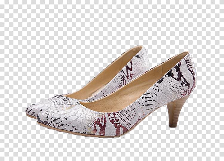 High-heeled footwear Shoe, Complex pattern heels transparent background PNG clipart